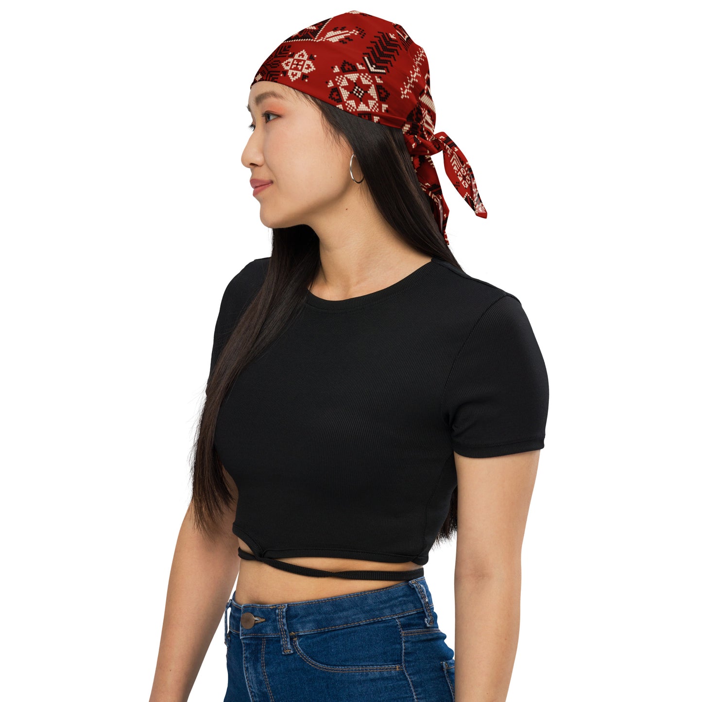 Tatreez Red Bandana