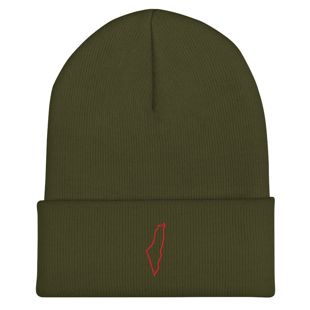 Palestine Map Beanie