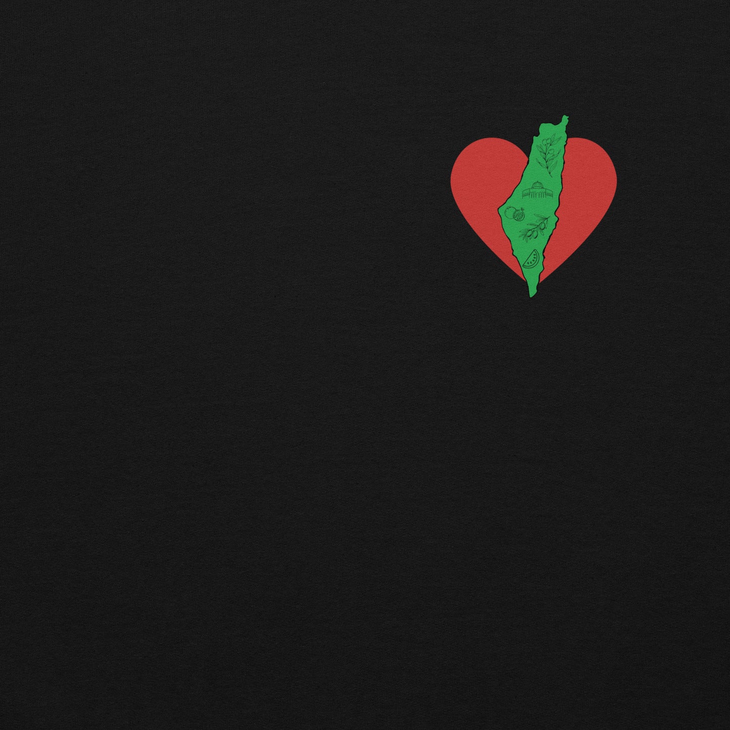 Palestine, my heart Unisex Crewneck