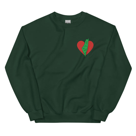 Palestine, my heart Unisex Crewneck