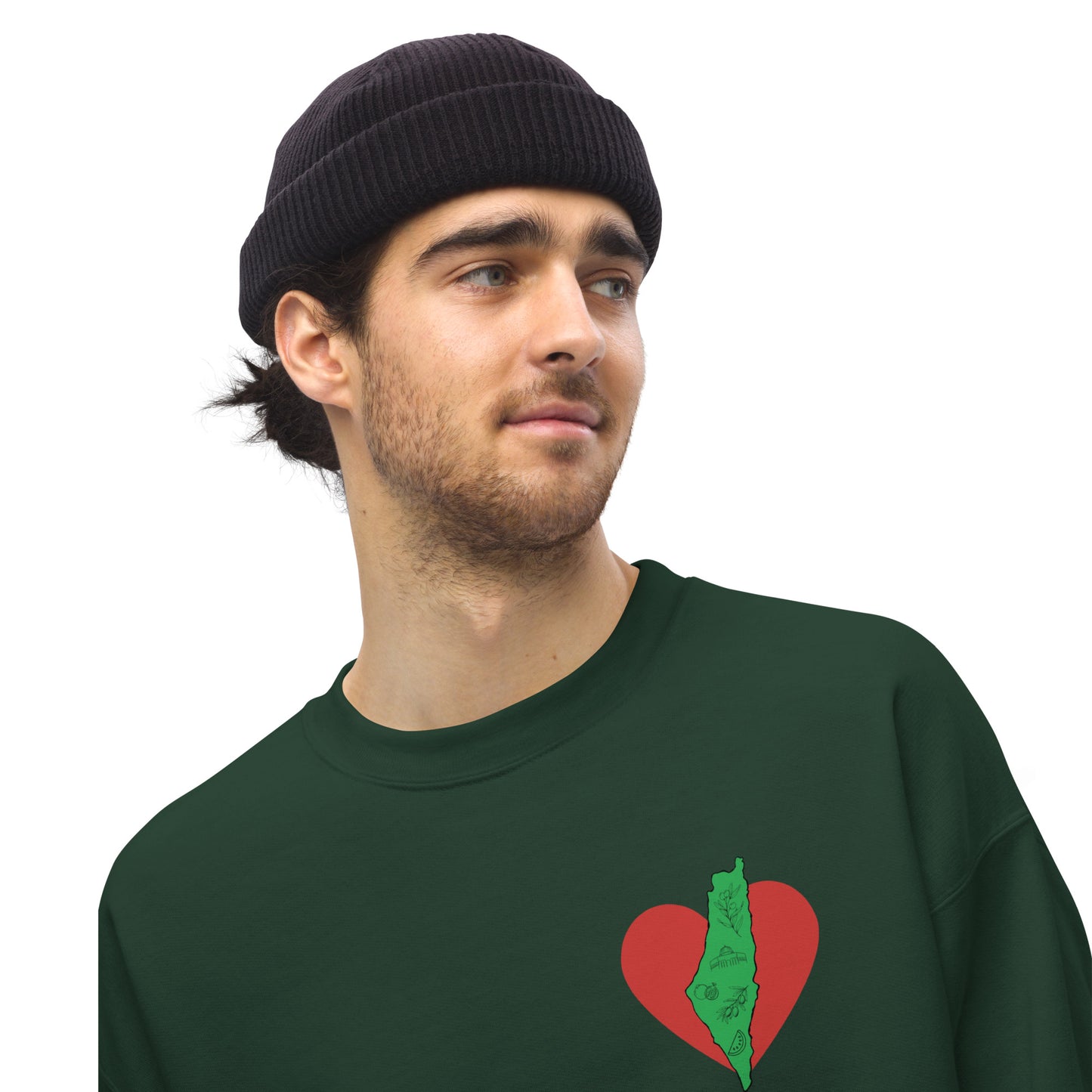 Palestine, my heart Unisex Crewneck