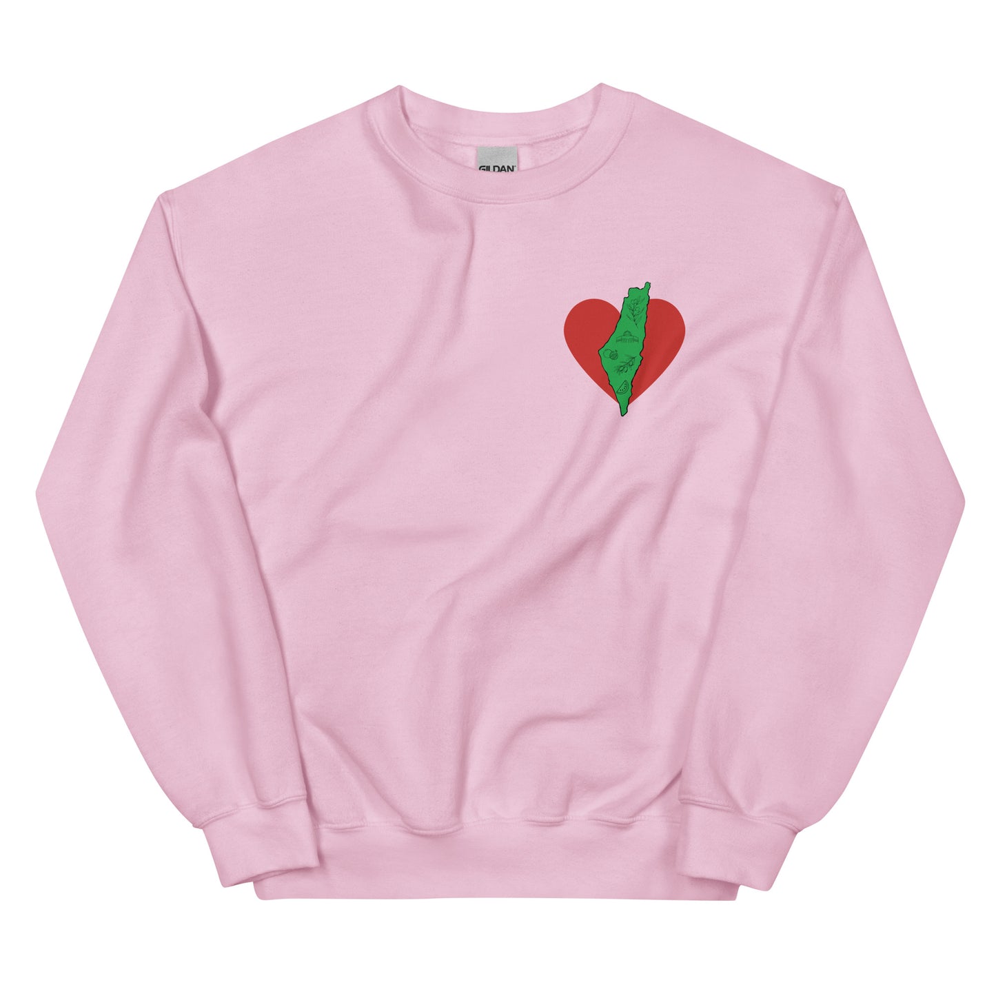 Palestine, my heart Unisex Crewneck