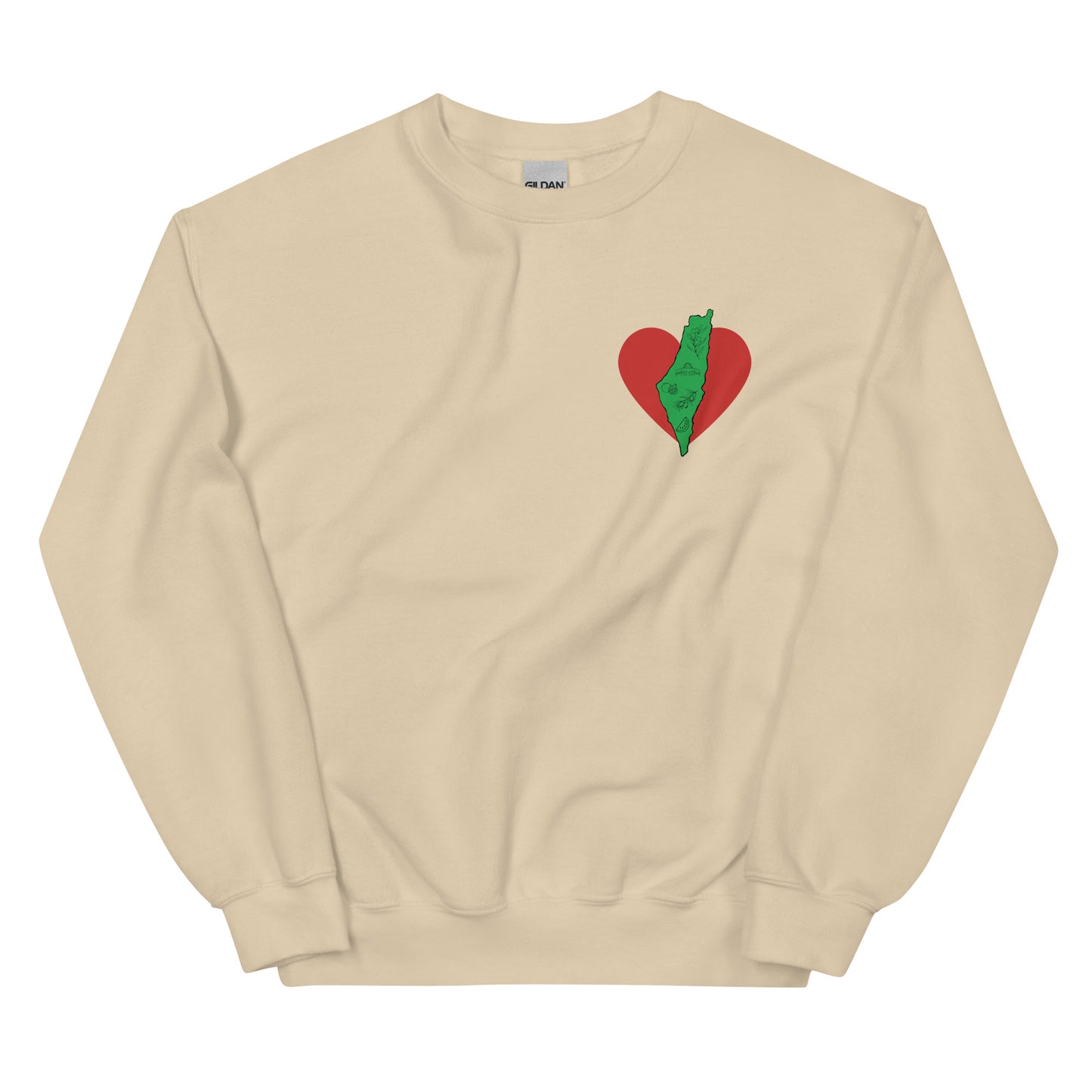 Palestine, my heart Unisex Crewneck