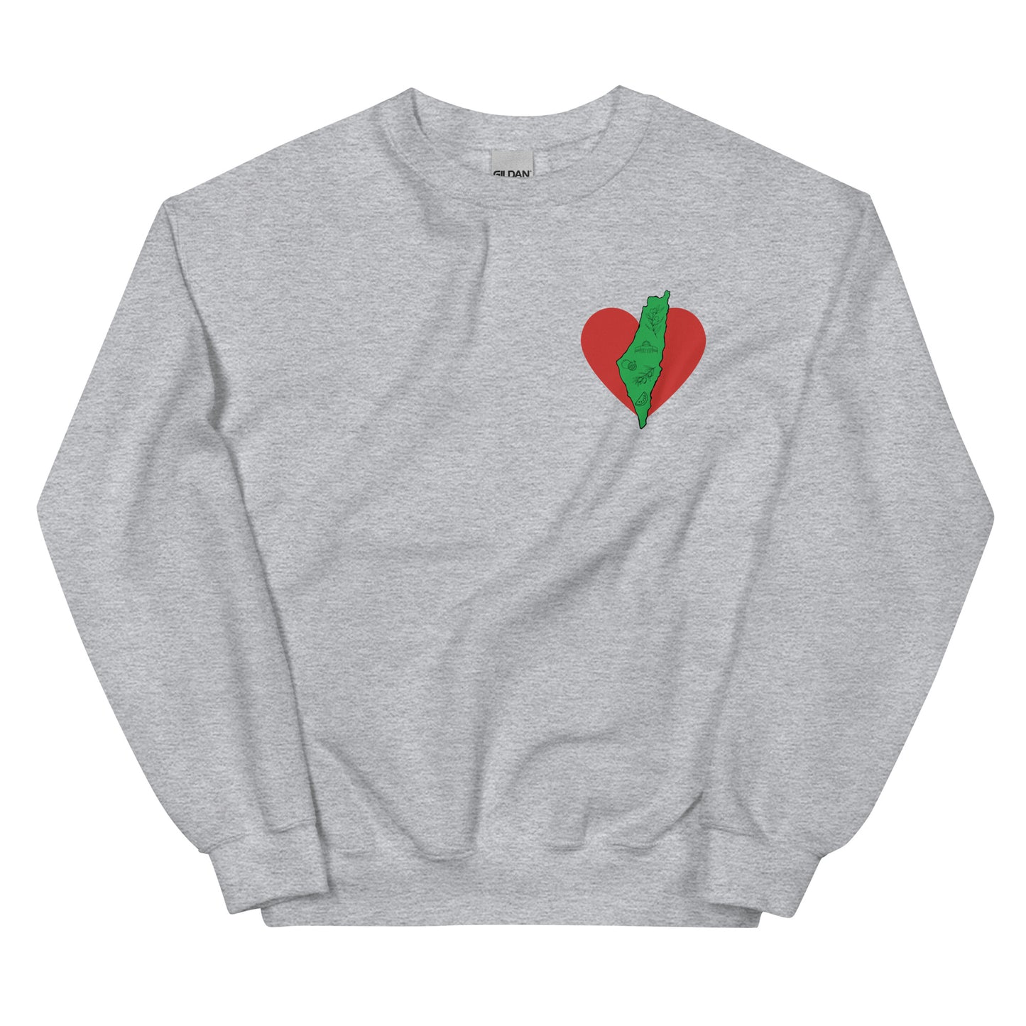 Palestine, my heart Unisex Crewneck