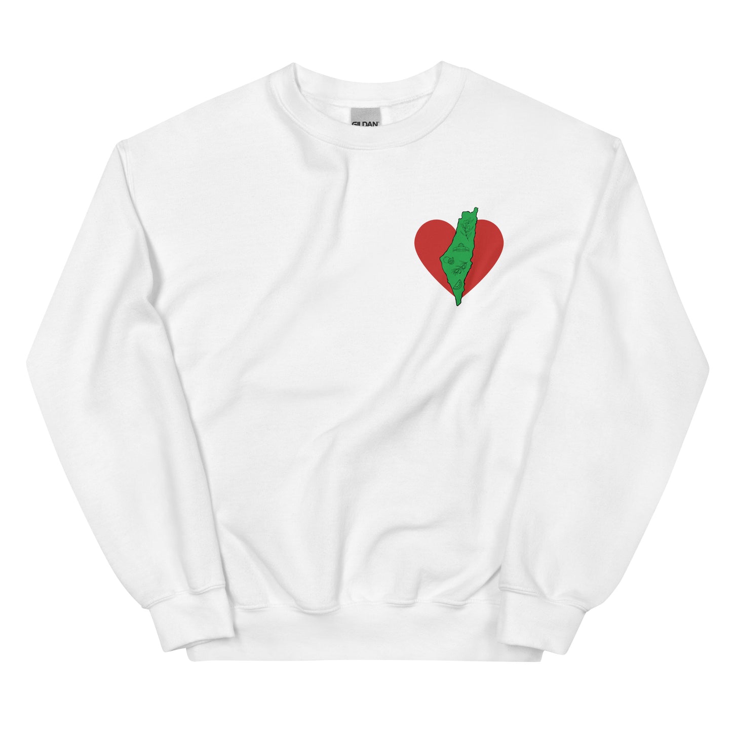 Palestine, my heart Unisex Crewneck