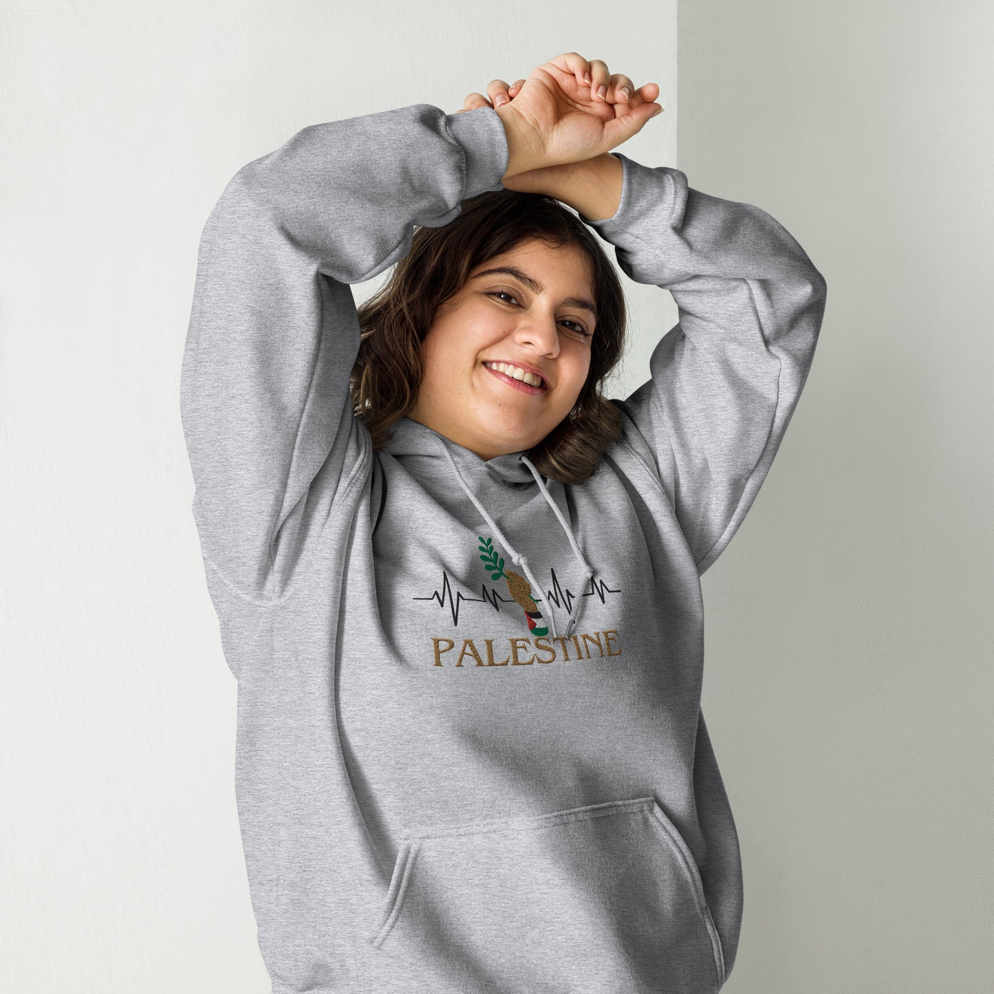 Heartbeat Palestine Unisex Hoodie