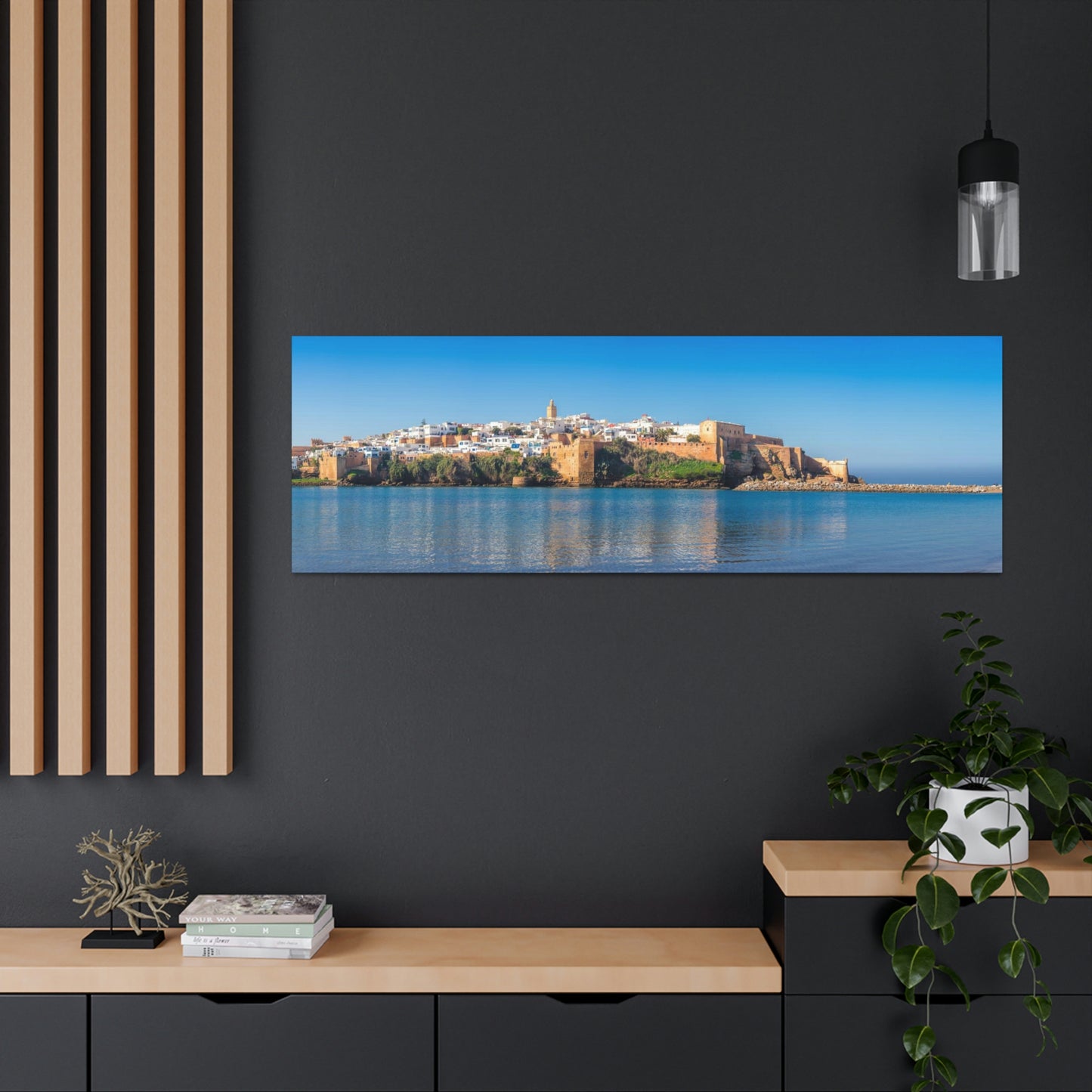 Kasbah of Udayas Fortress Morocco 60x20 Canvas